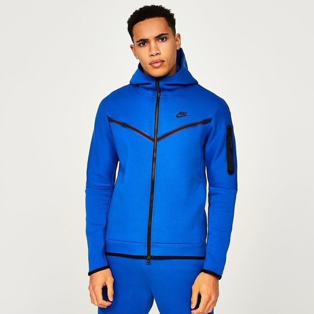 blue nike tech for men or women.